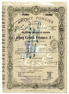 CRÉDIT FONCIER SUISSE: Obligation Foncière De 1868 - Bank En Verzekering