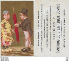 CHROMOS.Magasin De Teintures "Grande Teinturerie De Boulogne"  J. MARCHAL (Paris) Le Parapluie...S3735 - Andere & Zonder Classificatie