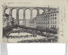 CPA  (29)  MORLAIX.  Le Viaduc, Fanfare Musical, Animé.  Carte Pionnière. ...T700 - Morlaix