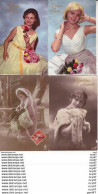 Lot 4 CPA. VOEUX. Belles Femmes, Bouquet De Roses, Fourrure...Z977 - Neujahr