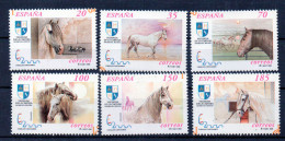 España - Spain 2000 ** YT3290-95 - Mi3556-61. Horses. Cartuja Stud Farm Bite Iron. - Horses