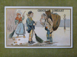 Les Ouvriers De La Première Heure - Chocolat Lombart - Chromo Illustrée Humoristique - Lombart