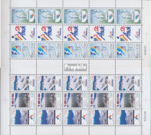 Andorra - Französische Post 446+449,447-448+450 Kleinbogen (kompl.Ausg.) Postfrisch 1993 Skigebiete - Ungebraucht