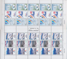 Andorra - Französische Post 446+449,447-448+450 Kleinbogen (kompl.Ausg.) Postfrisch 1993 Skigebiete - Neufs