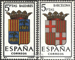 Spanien 1333,1338 (kompl.Ausg.) Postfrisch 1962 Wappen - Ongebruikt