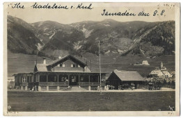 SAMADEN Switzerland: Engadine Golf Club House & Oldtimer, Real Picture Postcard 1928 - Golf