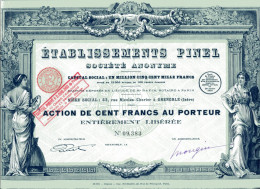 ÉTABLISSEMENTS PINEL (Imprimerie Richard) - Banque & Assurance