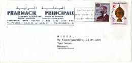 Morocco Cover Sent To Denmark 31-7-1984 RED CROSS - Morocco (1956-...)