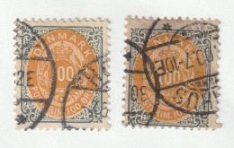 ZDanO52+52a - DANEMARK 1895-1901 - Les 2 TIMBRES  N° 52 Et 52a  Ayant Voyagé - Belle Côte - Used Stamps