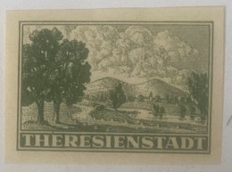 Bohmen Und Mahren, Theresienstadt/Terezin Imperf Stamp -- Interesting - Brieven En Documenten