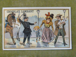 Le Bâton Protecteur - Chocolat Lombart - Chromo Illustrée Humoristique - Lombart