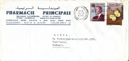 Morocco Cover Sent To Denmark 24-5-1985 BUTTERFLY - Maroc (1956-...)