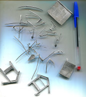 Lot Petits Outils  En Plomb Pour Maquettisme (environ 170 G) + Plaques Pb (total Environ 70g) - Figurini & Soldatini