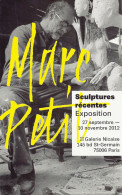 *CPM 15x24 - Sculpture De Marc Petit -  Invitation Galerie Nicaise à PARIS (75) - Tentoonstellingen