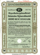 Sächsische Bodencreditanstalt: 4% Hypothekenpfandbrief Von 1940 - Bank & Versicherung
