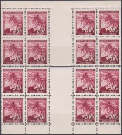 068/ Pof. 24, Both Big Border Interarch, From Print Plate 3+4 - Ungebraucht