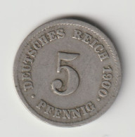 DEUTSCHES REICH 1900 J: 5 Pfennig, KM 11 - 5 Pfennig