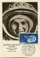 CARTE POSTALE PHILATELIQUE VALENTINA TERECHKOVA ( U.R.S.S. ) COSMONAUTE DE L'ESPACE " VOSTOK 6 " LANCE LE 16-6-63 - Europa