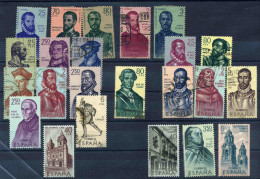 España - Lote De Sellos De Forjadores De América (1960-1970) - Used Stamps