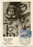 CARTE POSTALE PHILATELIQUE VIRGIL GRISSOM JOHN YOUNG ( U.S.A. ) COSMONAUTES DE L'ESPACE LANCES LE 23-3-65 - Europa