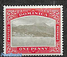 Dominica 1903 1d, WM CC,, Stamp Out Of Set, Unused (hinged) - Dominicaanse Republiek