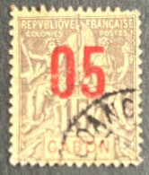 FRAGA0068U1 - Mythology - Surcharged 5 C Over 15 C Used Stamp - Gabon - 1912 - Gebraucht