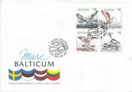 LITHUANIA 1992 Cover Birds Joint Issue #LTV274 - Litauen