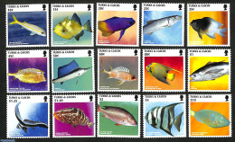 Turks And Caicos Islands 2022 Definitives, Fish 15v, Mint NH, Nature - Fish - Fische