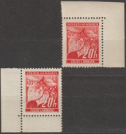 074/ Pof. 22, Corner Stamps - Unused Stamps