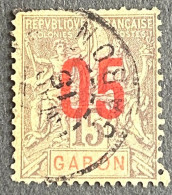 FRAGA0068U2 - Mythology - Surcharged 5 C Over 15 C Used Stamp - Gabon - 1912 - Oblitérés