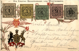 Die Ersten Briefmarken Von Württemberg - Sellos (representaciones)