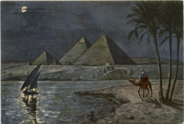 Egypt - Pyramides By Moonlight - Pyramides