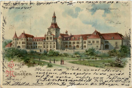 Gruss Aus München - Litho - Neues National-Museum - Muenchen