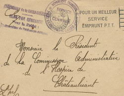 Envel  Prefecture  "service Du Courrier"  NANTES GARE  1950 " Pour Un Meilleur Service   Emprunt PTT " - Zonder Classificatie