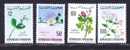 TUNISIE N°  643, 648, 649, 650 ** MNH Neufs Sans Charnière, TB (D7782) Fleurs Diverses - 1968-69 - Tunesië (1956-...)