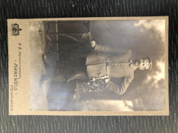 Hoffotograph Hans Weils - Memmingen - Soldat - Photo Auf Dickem Karton - Personaggi