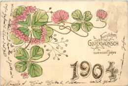 Neujahr - Jahreszahl 1904 - Prägekarte - Neujahr