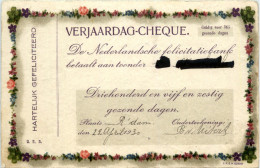 Glückwunsch - Scheck Cheque - Sonstige & Ohne Zuordnung