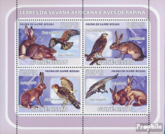 Guinea-Bissau 3796-3799 Kleinbogen (kompl. Ausgabe) Postfrisch 2008 Savannah-Kaninchen, Greifvögel - Guinea-Bissau