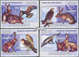 Guinea-Bissau 3796-3799 (kompl. Ausgabe) Postfrisch 2008 Savannah-Kaninchen, Greifvögel - Guinée-Bissau