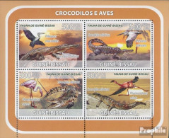 Guinea-Bissau 3792-3795 Kleinbogen (kompl. Ausgabe) Postfrisch 2008 Krokodile, Vögel - Guinée-Bissau