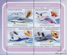 Guinea-Bissau 3773-3776 Kleinbogen (kompl. Ausgabe) Postfrisch 2008 Delfine, Seevögel, Muscheln - Guinea-Bissau