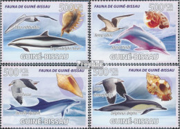 Guinea-Bissau 3773-3776 (kompl. Ausgabe) Postfrisch 2008 Delfine, Seevögel, Muscheln - Guinea-Bissau