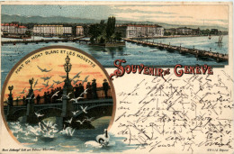 Souvenir De Geneve - Litho - Verlag Schlumpf - Genève