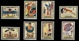 España 1975 Edifil 2284/91 Sellos ** Códices Arte 'Bendición De Los Pájaros' (Seo De Urgel), 'Ángel Y Río De La Vida' - Neufs