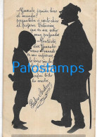 227348 ART ARTE SHADOW PROFILE OLD MAN AND BOY POSTAL POSTCARD - Sin Clasificación