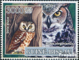 Guinea-Bissau 3609 (kompl. Ausgabe) Postfrisch 2007 Vögel - Eulen - Pfadfinderlogo - Guinea-Bissau