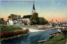 Klagenfurt, Lendkanal Mit Evangel. Kirche Und Pfarrhaus - Klagenfurt