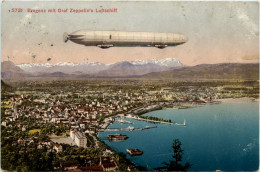 Bregenz Mit Graf Zeppelin Luftschiff - Bregenz