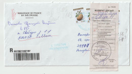 7741 Lettre Cover Registered Recommandé BIELORUSSIE BELARUS  POMME DE TERRE POTATO RTS NPAI 2023 RETURN TO SENDER MINSK - Wit-Rusland